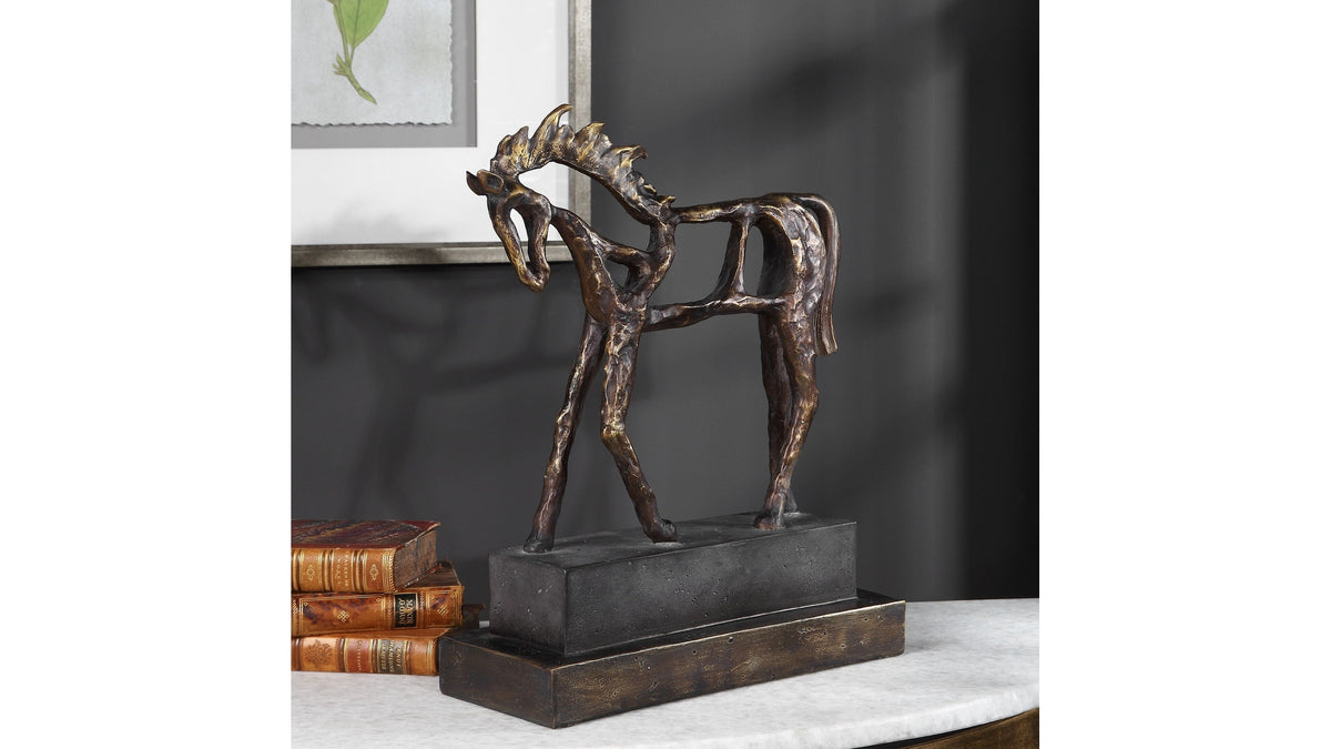 Titan Horse - Sculpture - Dark Brown