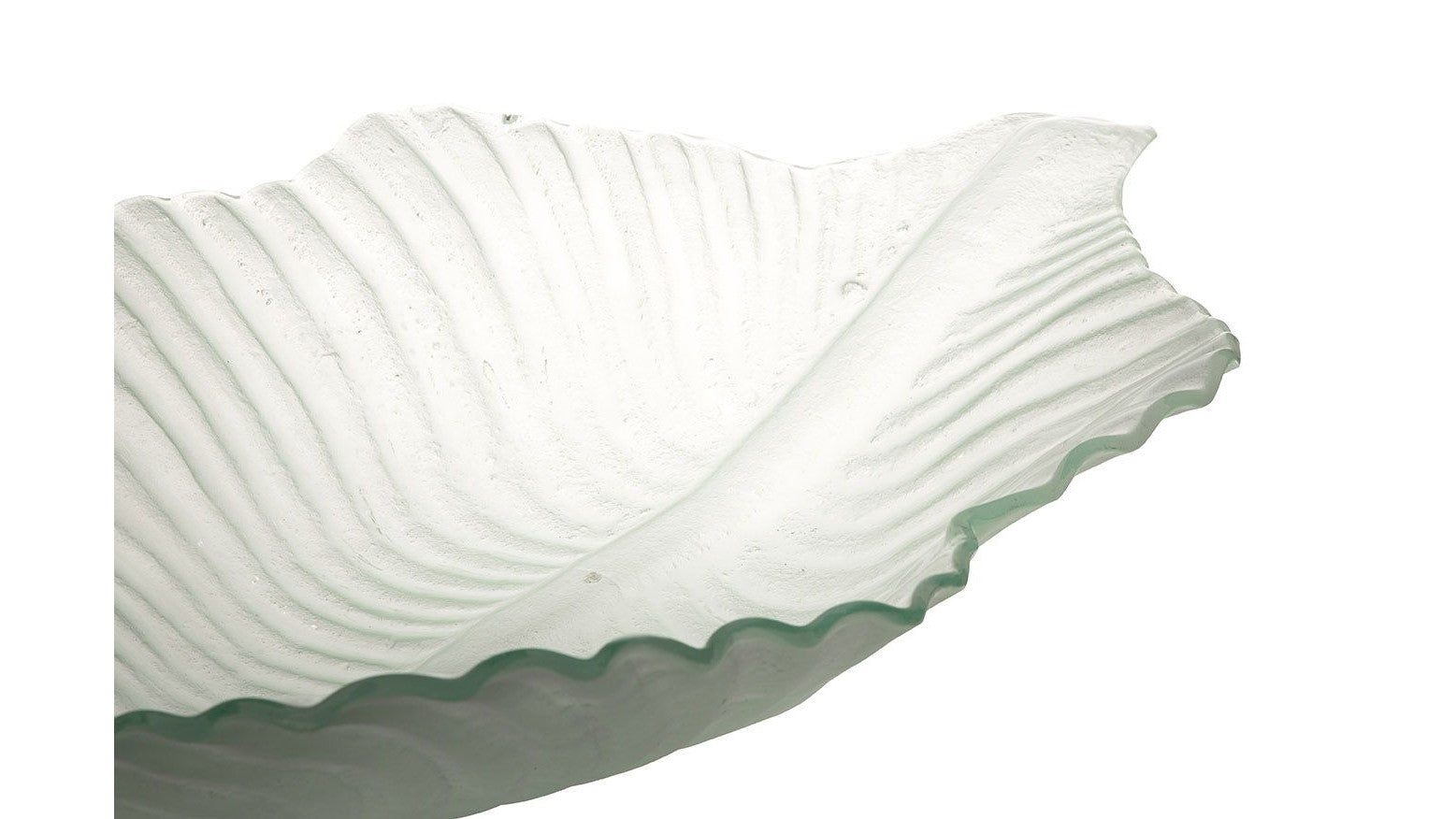 Large Glass Bowl Set Set of 2 - White