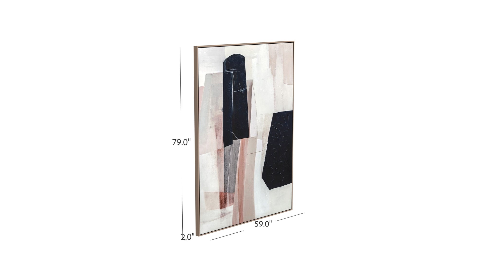 Milano Canvas Art - Beige / Blue