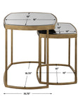 Vista - Nesting Tables Set of 2 - Gold