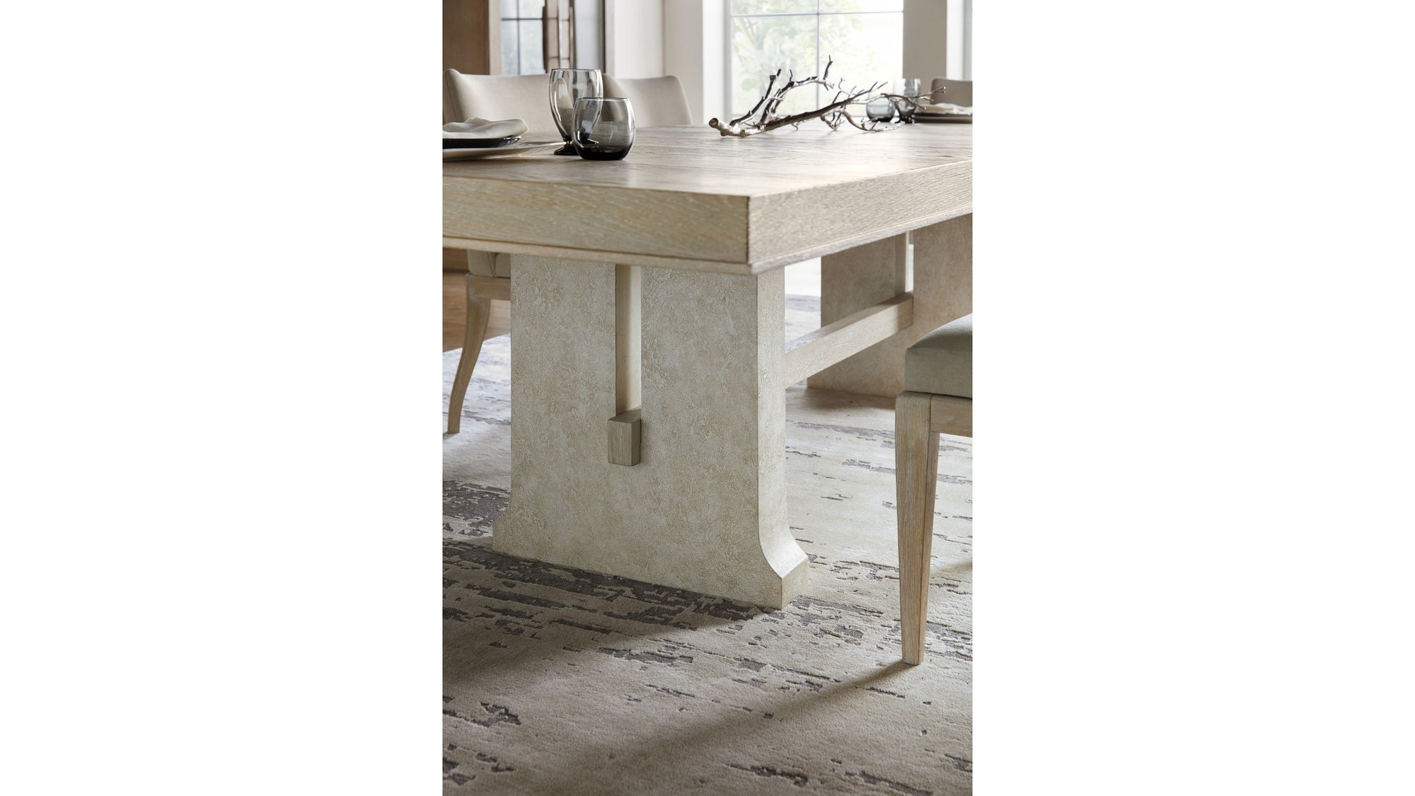 Cascade - Rectangle Dining Table With 1-22" Leaf - Gray