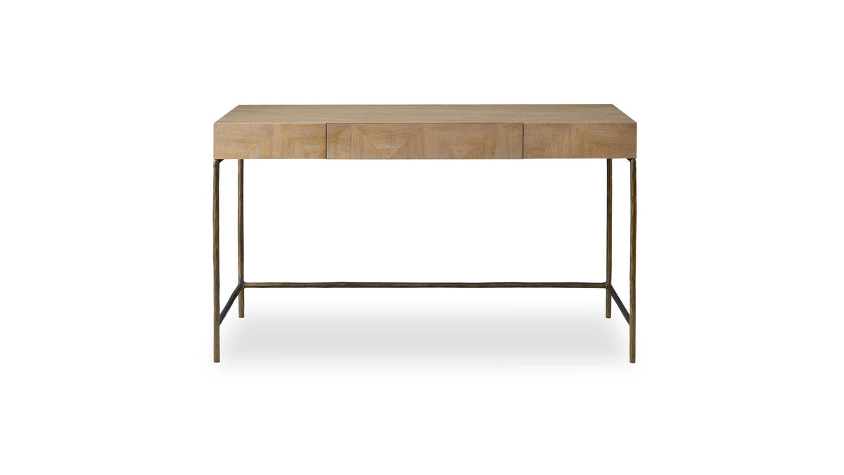 Aristotle - Natural Wood Modern Desk