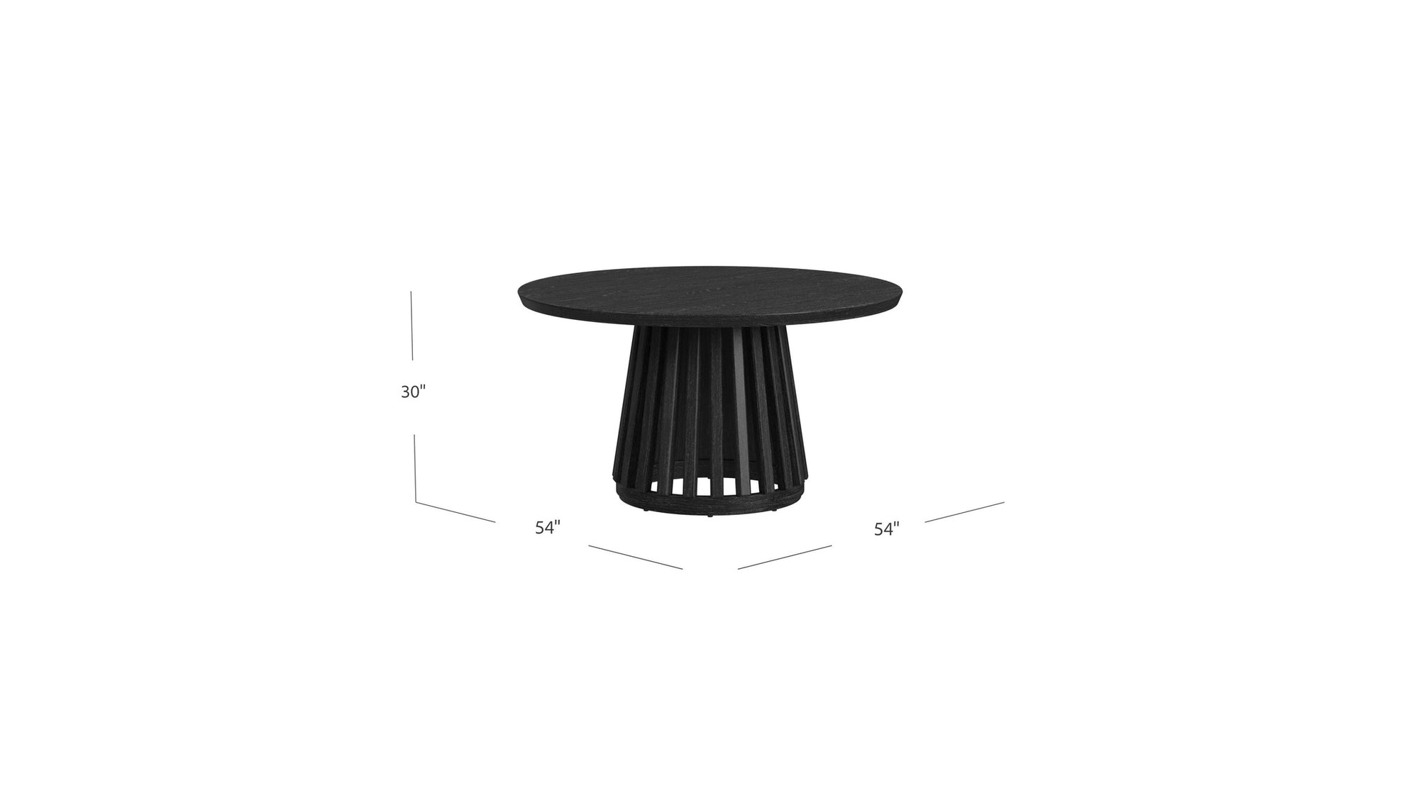 Mateo - Round Dining Table - Black