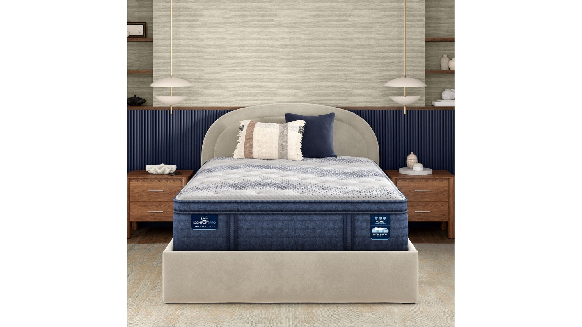 iComfortPro - 16" Buckingham Latex Foam Plush Pillow Top Mattress