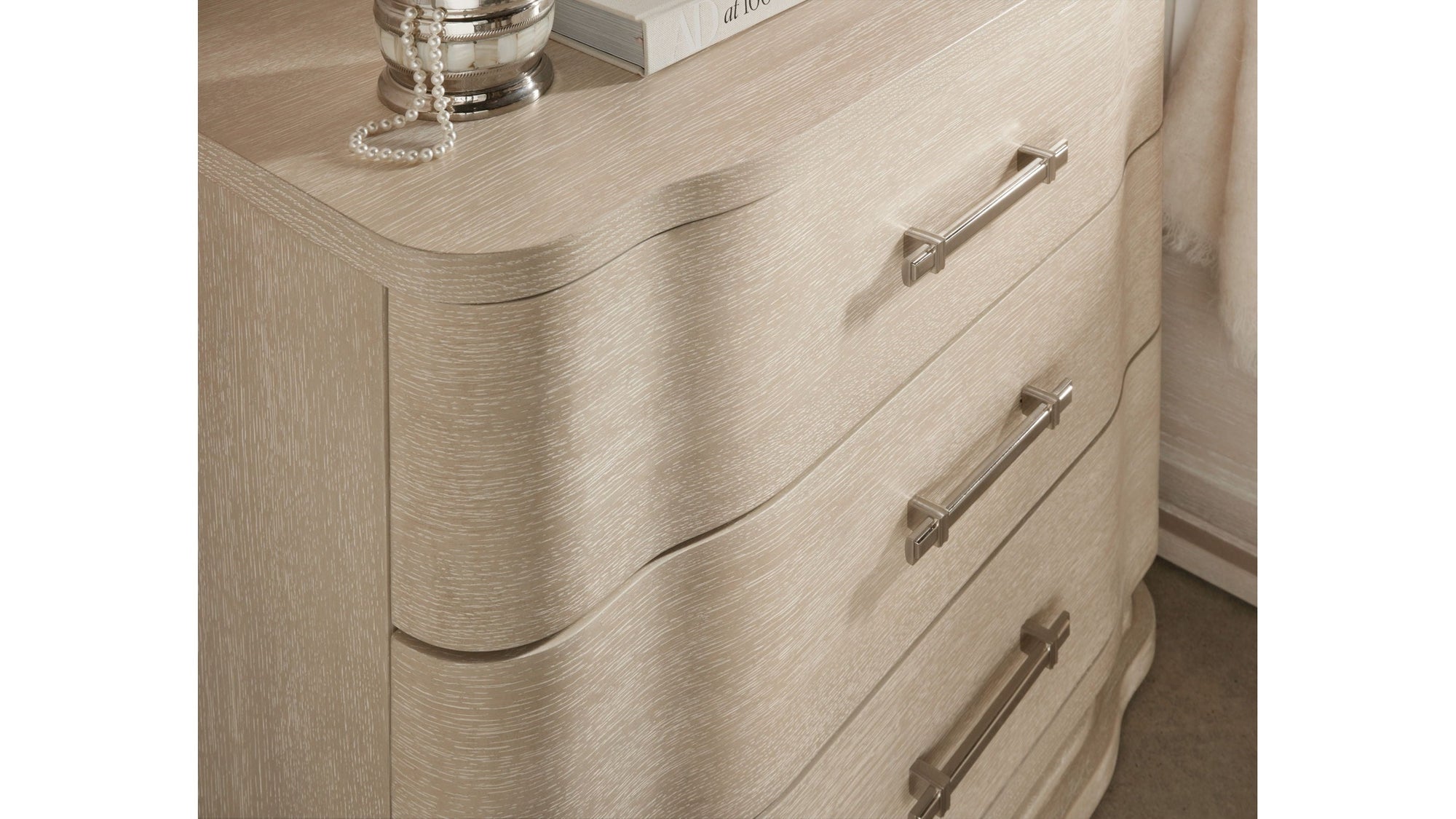 Nouveau Chic - Three Drawer Nightstand - Light Brown