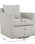 Tisdell - Swivel/Glider Chair - Cream