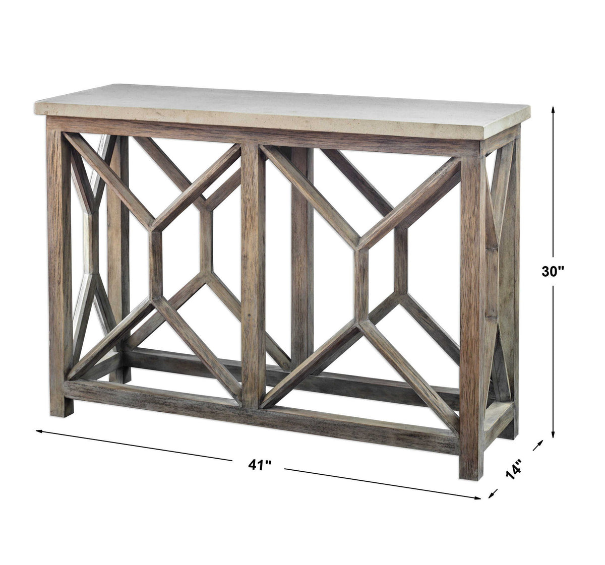 Catali - Stone Console Table - Ivory