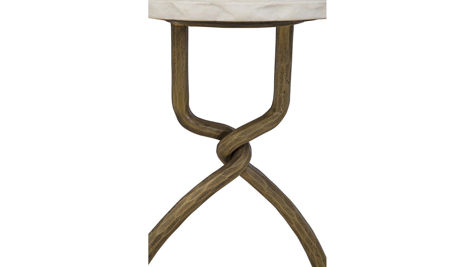Kevin - Side Table - White / Gold