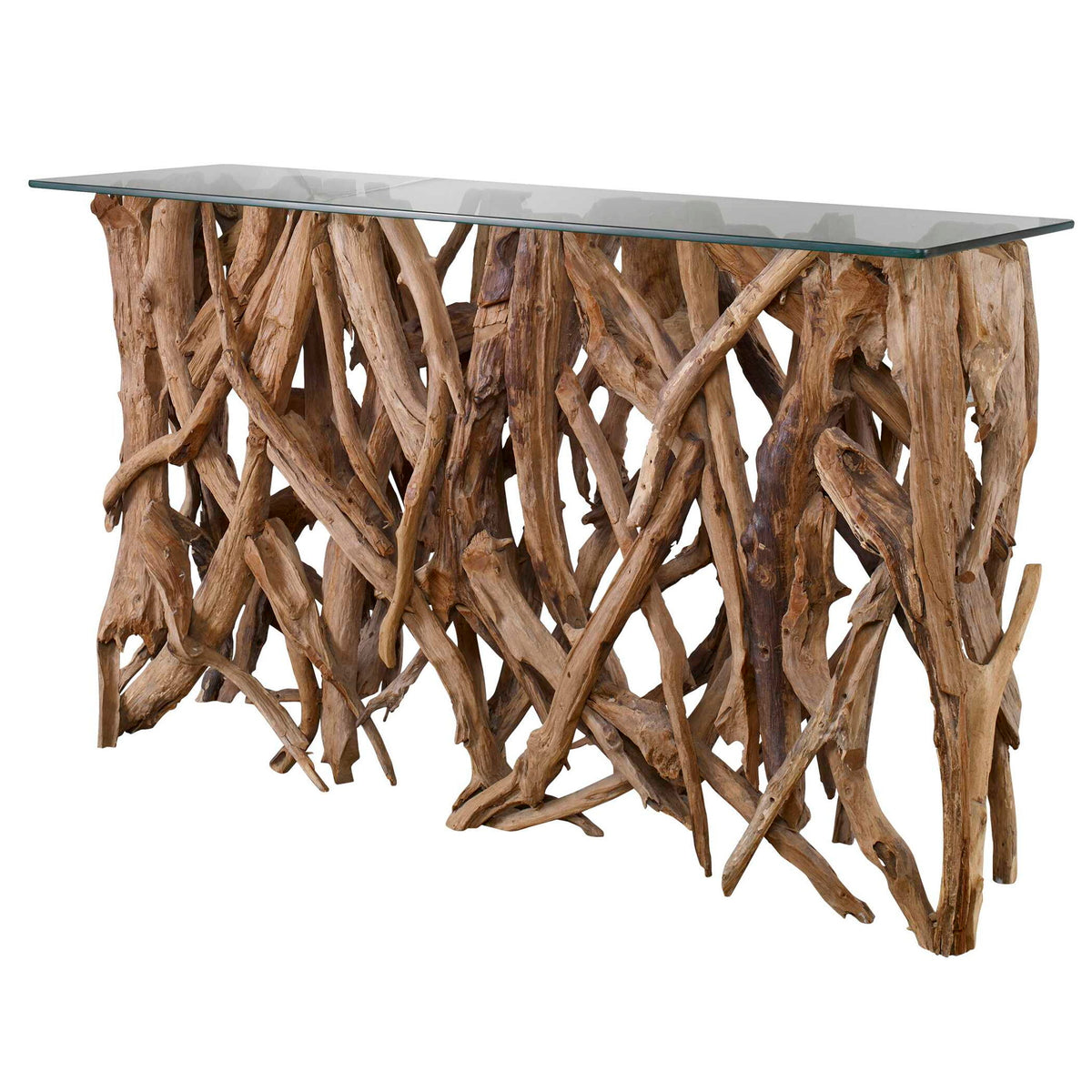 Teak Wood - Console - Light Brown