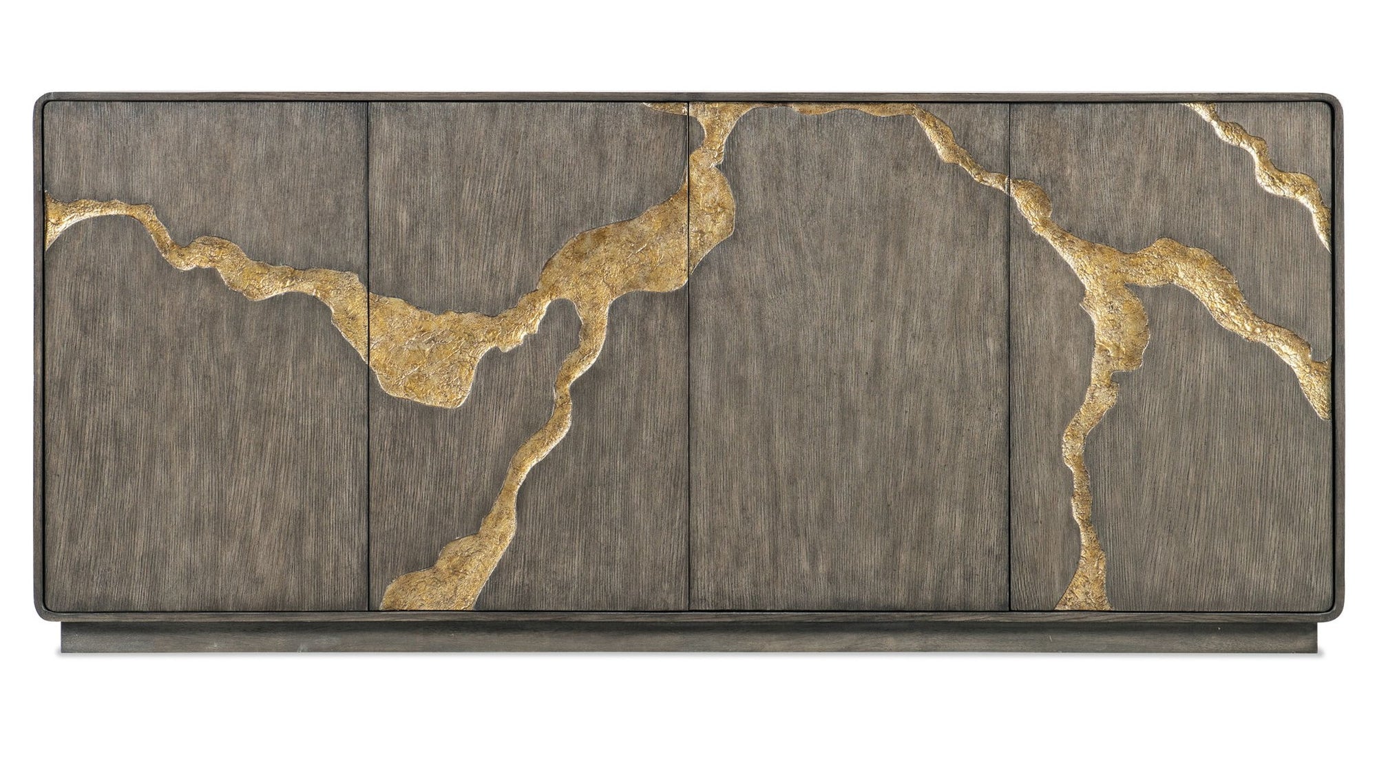 Melange - Fissured Entertainment Credenza - Dark Gray