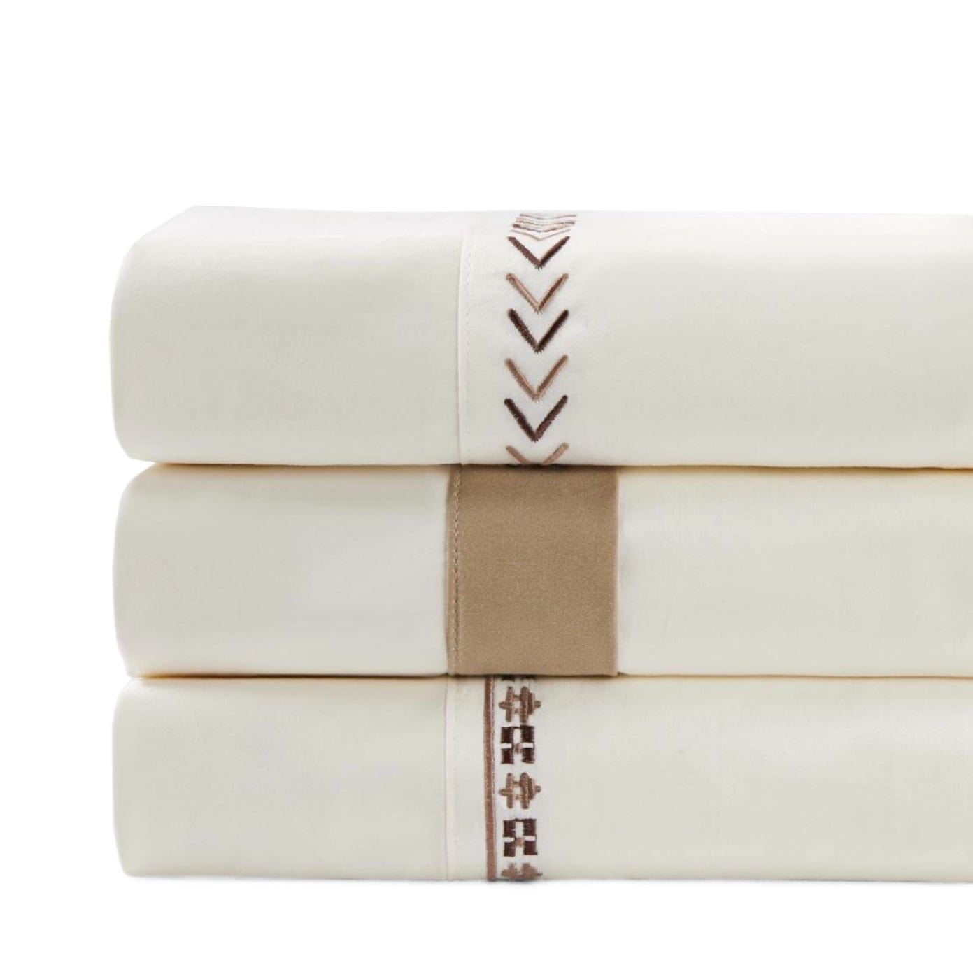 Fair Isle - Queen 350TC Rustic Sheet Set (Set of 4) - Cream