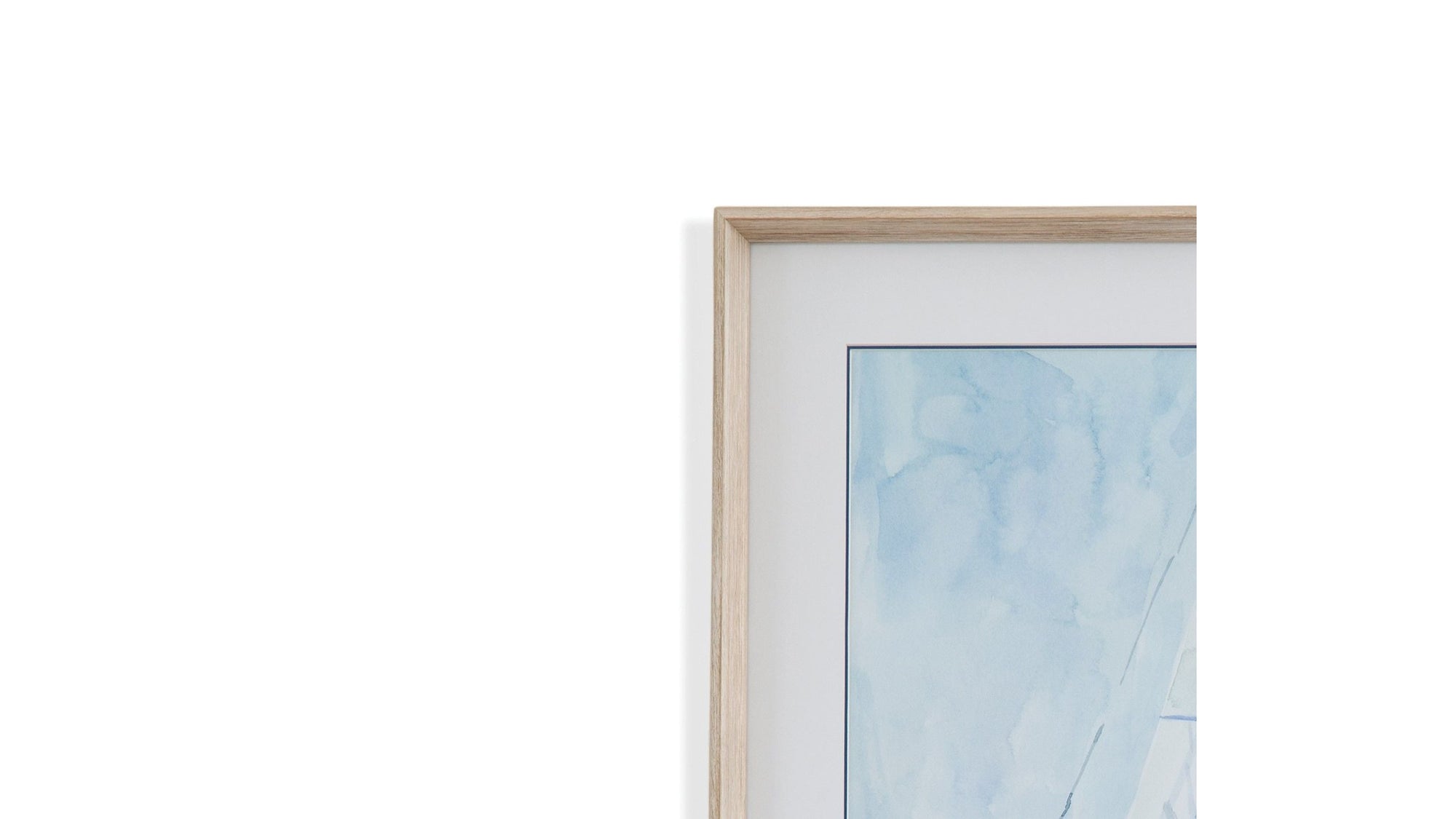 Lone Sailboat II Framed Print - Blue