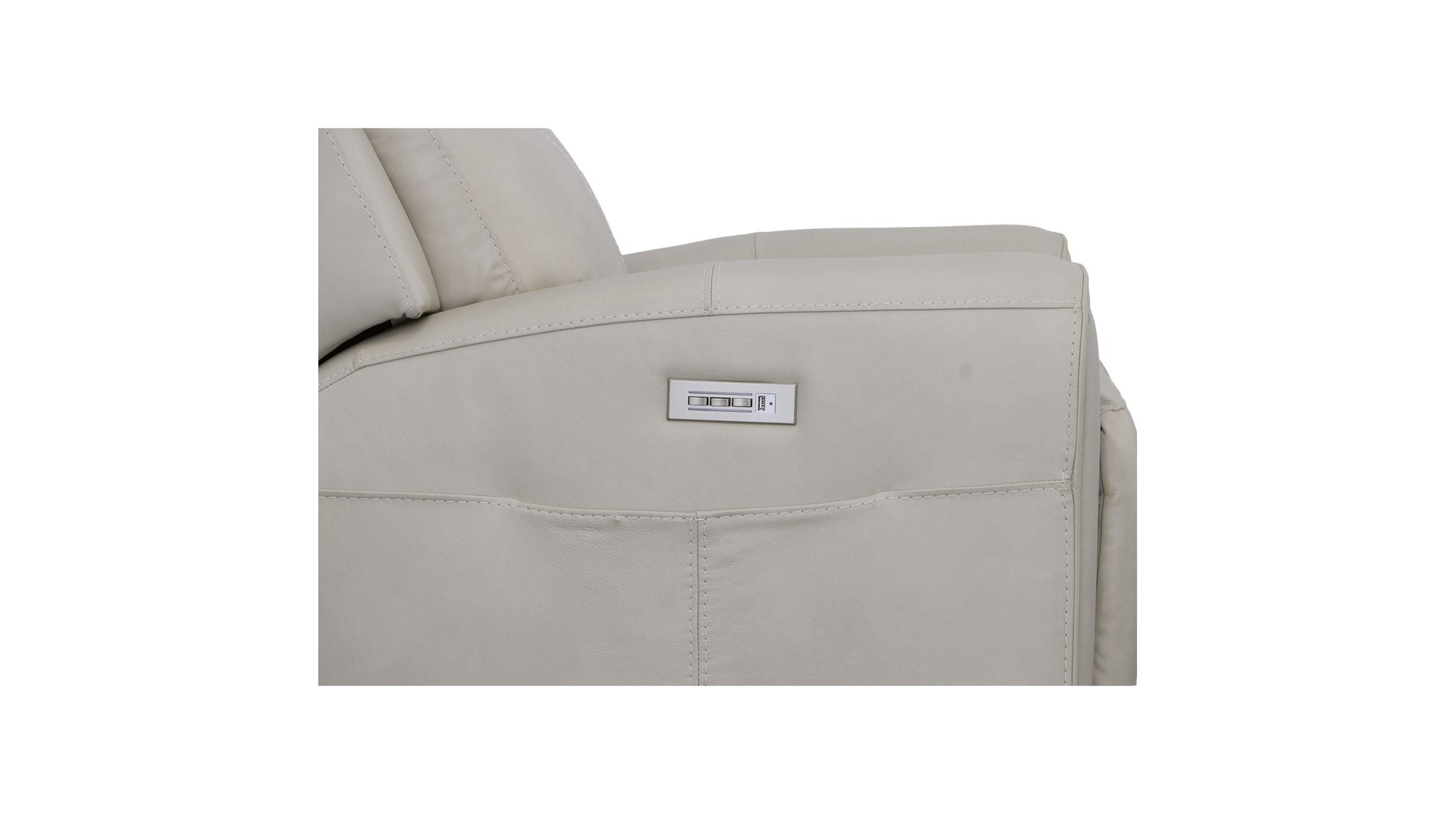 Barnett - Power Recliner With Power Headrest & Lumbar - Timber