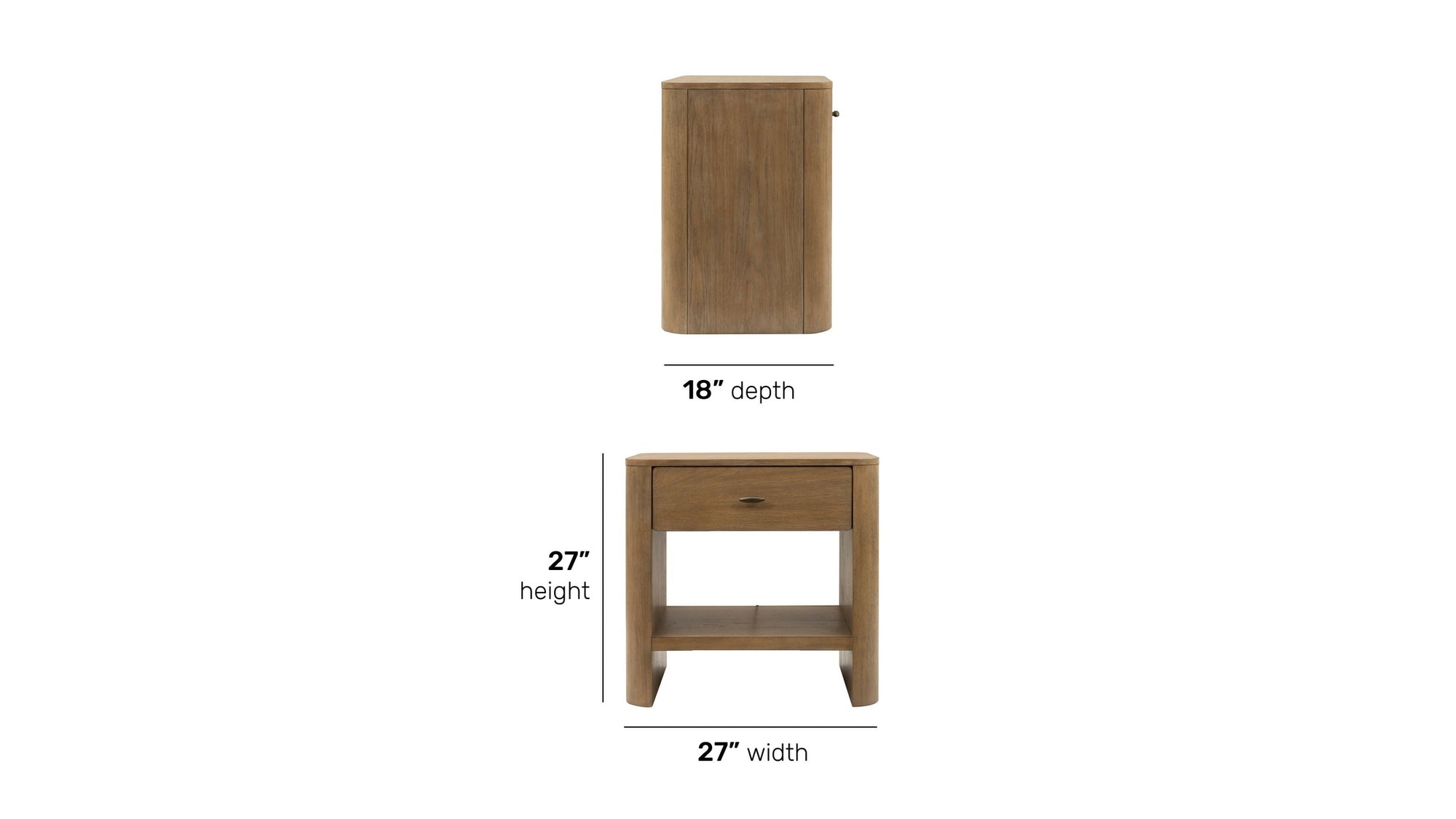 Normandy - Open Nightstand - Light Brown