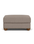 Patterson - Fabric Ottoman, Nailhead Trim