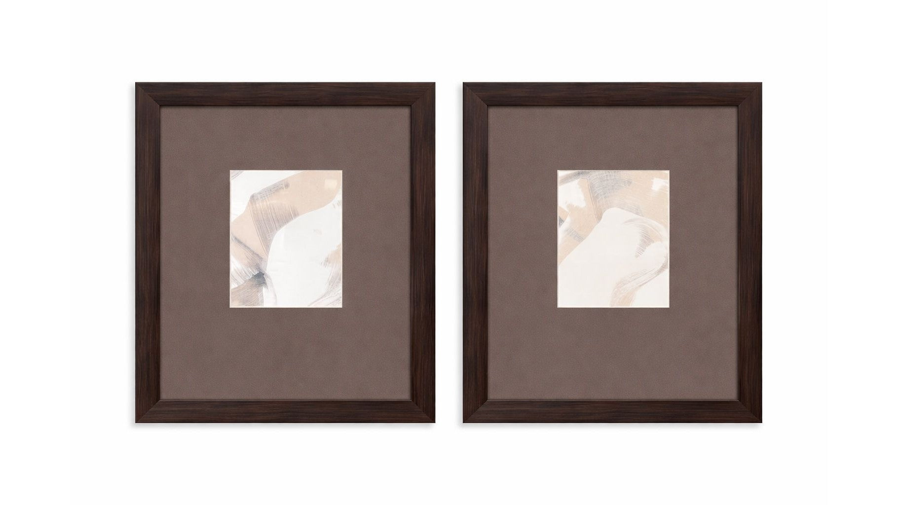 Eclectic Framed Print Set of 2 - Brown