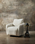 CC - Bonnie Swivel Chair With Power Footrest - White
