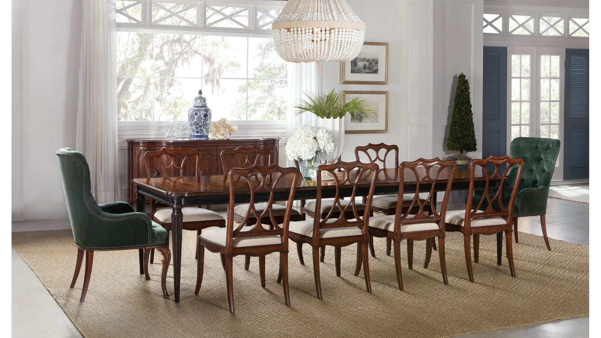 Charleston - Host Chair Set of 2 - Green