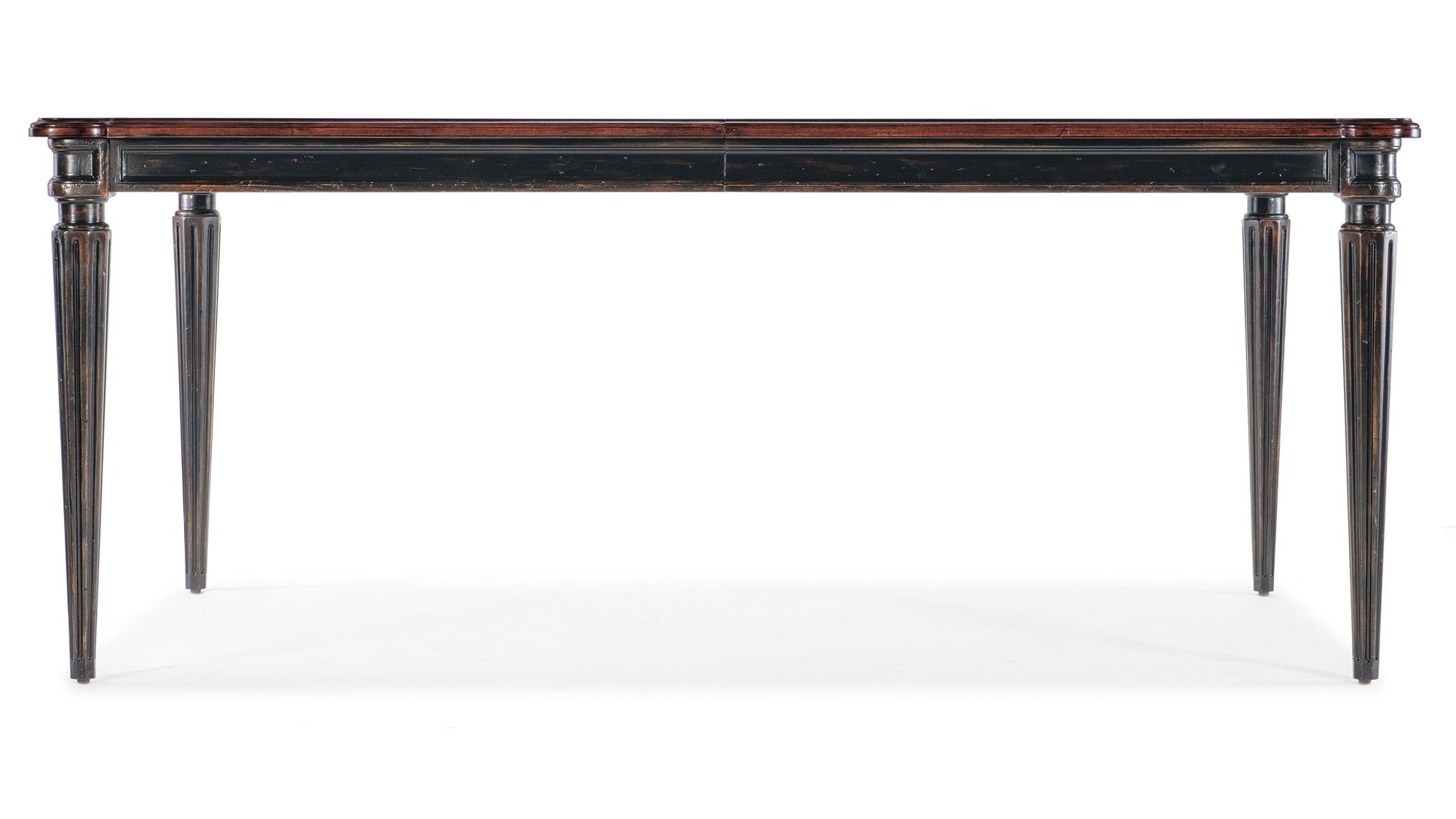 Charleston - Rectangle Leg Dining Table With 2-22" leaves - Dark Brown