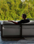 Remsen - Outdoor Sofa - Black / Oyster