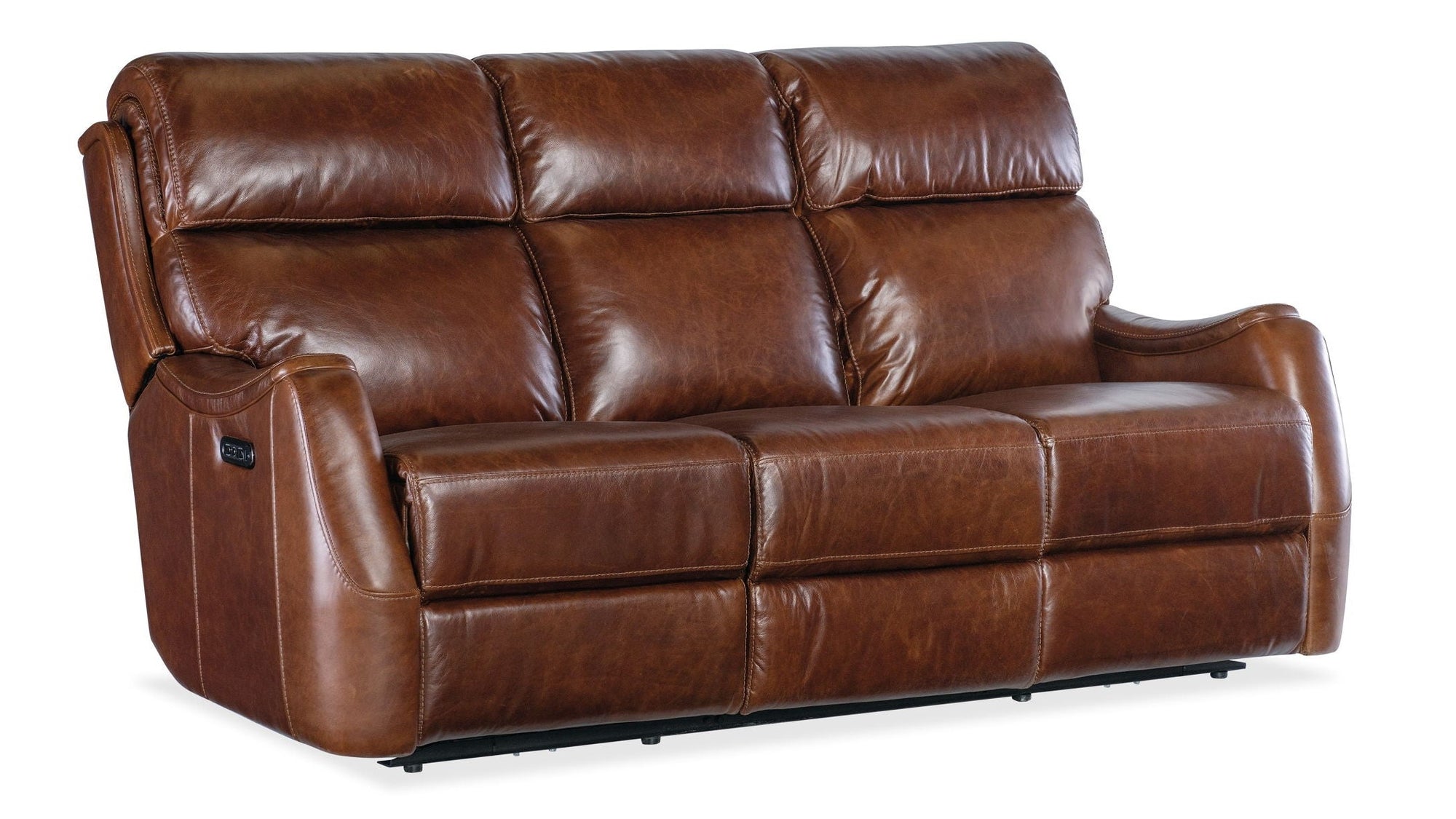 MS - Harlan Zero Gravity Power Sofa With Power Headrest - Dark Brown