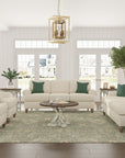 Moxy - Fabric Sofa, T-Shaped Seat Cushion, Rolled Arms