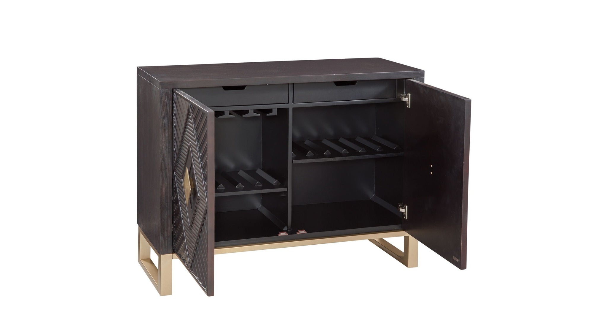 Allamar - Hospitality Cabinet - Boho Black / Gold