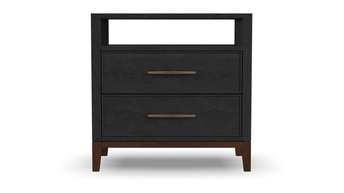 Waterfall - Nightstand - Black