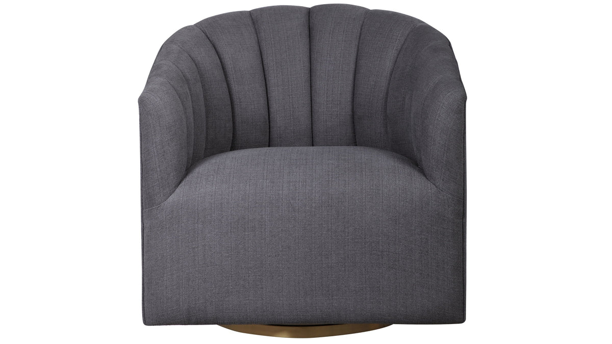 Cuthbert - Modern Swivel Chair - Dark Gray