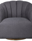Cuthbert - Modern Swivel Chair - Dark Gray