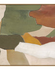Terra Layers Framed Canvas - Brown