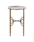 Andrews - Side Table - White / Gold