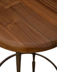 Zazu - Counter Stool - Dark Brown / Bronze