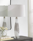 Quinn - Table Lamp - White & Silver