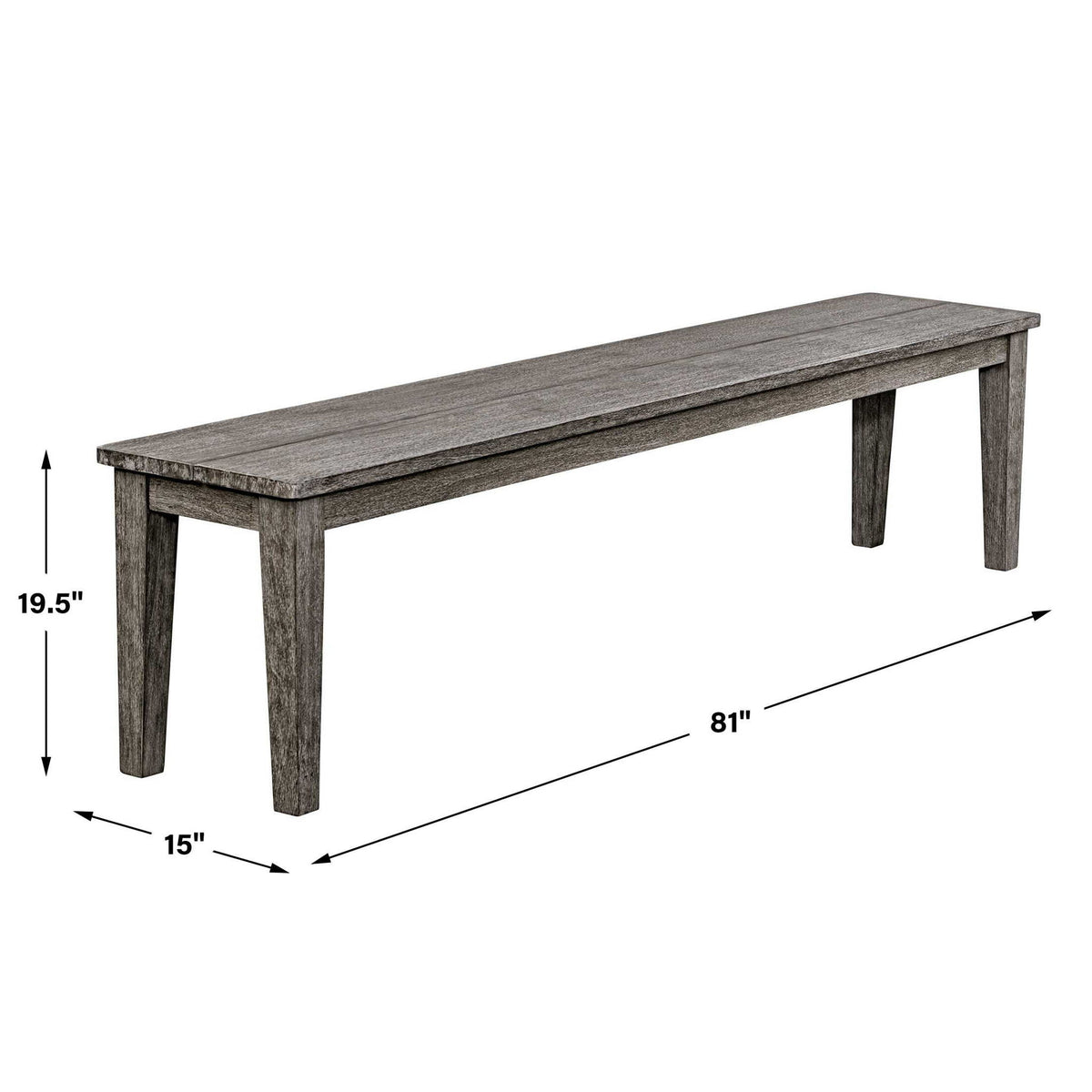 Forsyth - Outdoor Bench - Dark Gray