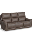 Carter - Power Reclining Sofa With Console & Power Headrests & Lumbar - Cappuccino