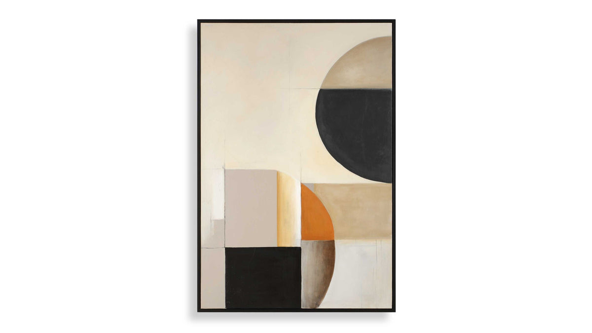 Western Hemisphere - Hand Painted Canvas - Black / Brown / Gray / Orange