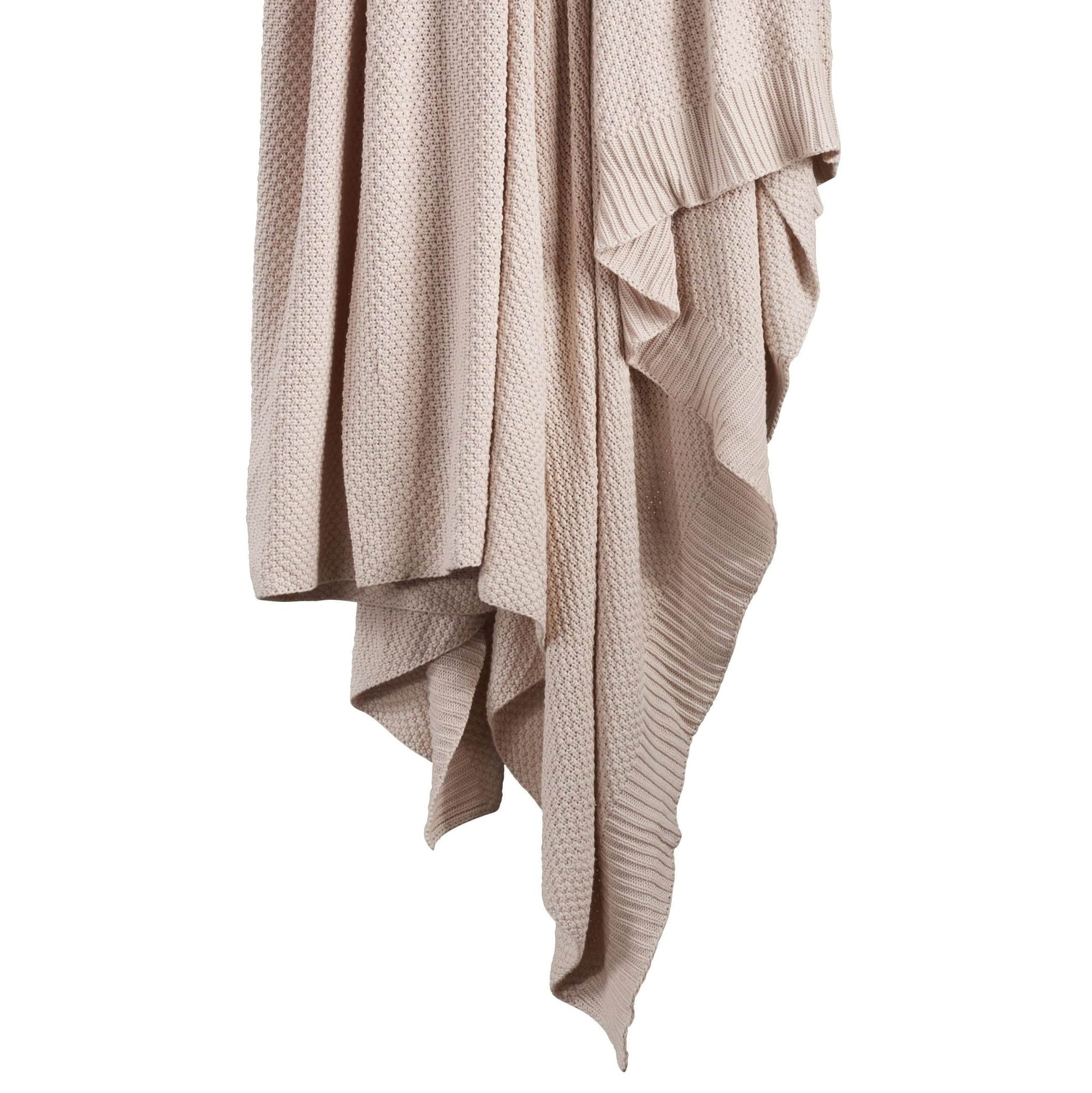 Cotton Knit - King Blanket - Blush