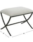 Brisby - Fabric Small Bench - Gray