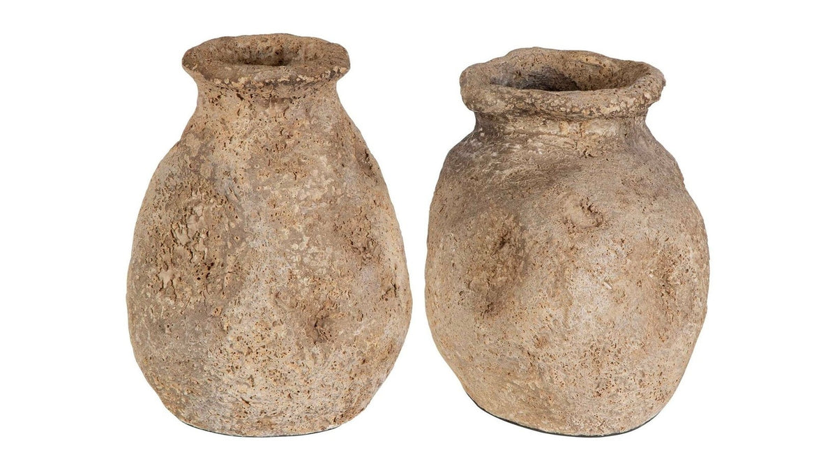 Ancient Echos - Vases Set of 2 - Gray