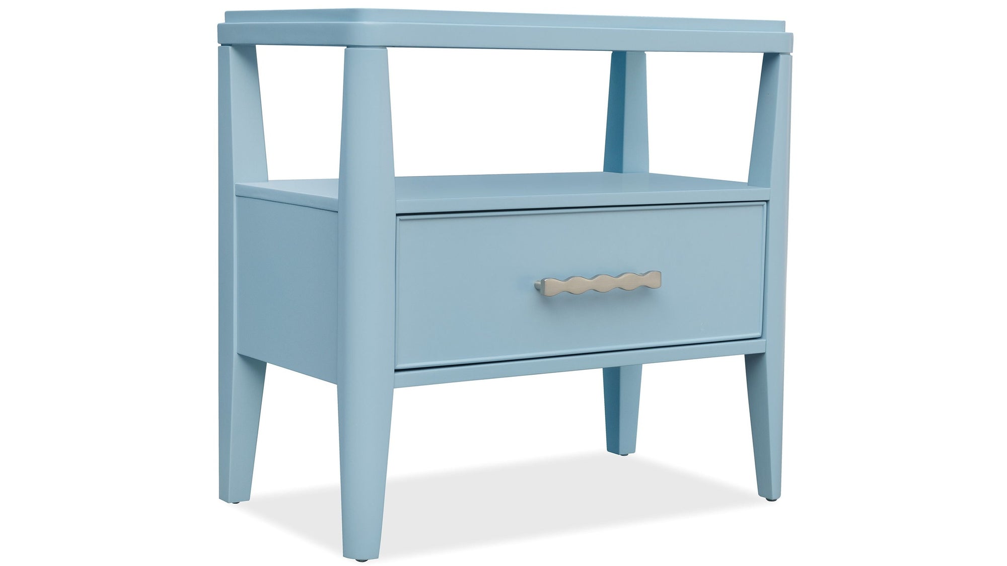 Commerce And Market - Sola One-Drawer Nightstand - Blue