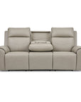 Vernon - Power Reclining Sofa With Console, Power Headrest, Lumbar, Heat & Massage