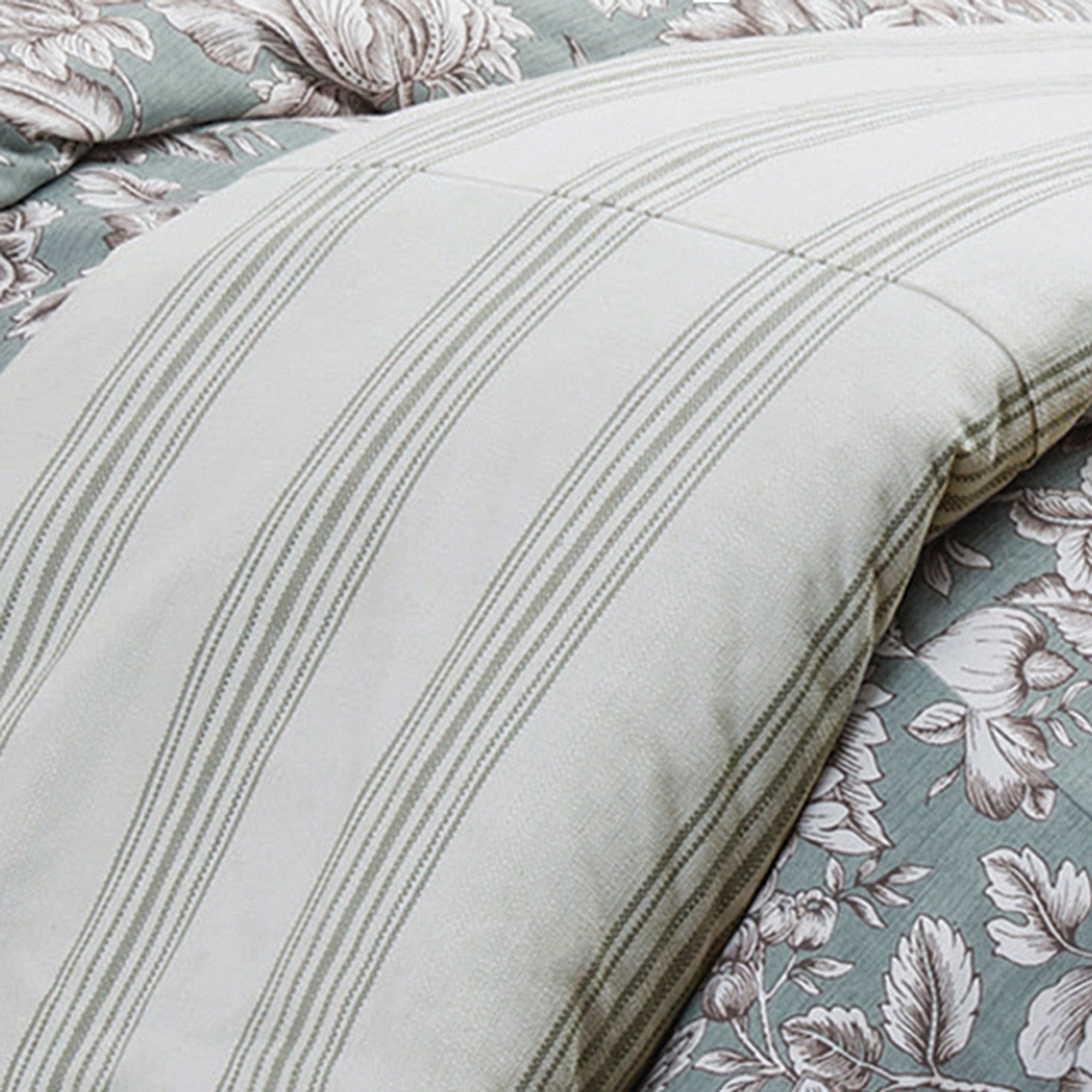 Gramercy - Queen Stripe Duvet Cover - White