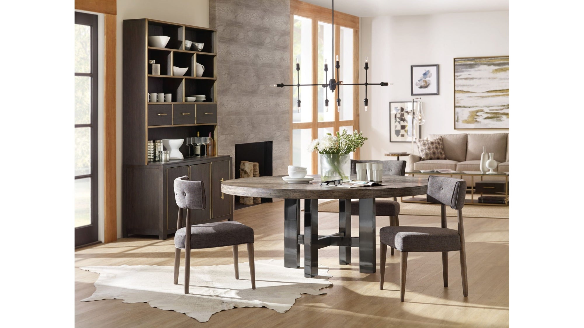 Curata - Upholstered Chair - Dark Gray