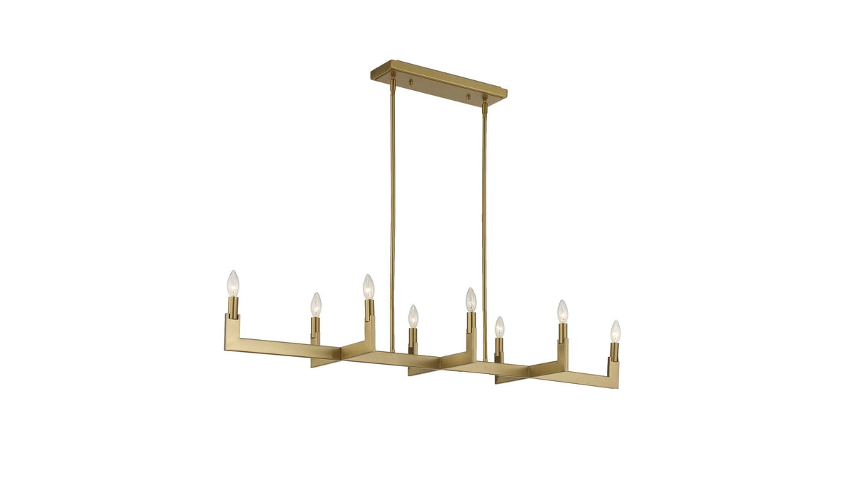 Cordoba - 8 Light Linear Chandelier - Gold