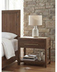Driftwood - One-Drawer Nightstand With Stone