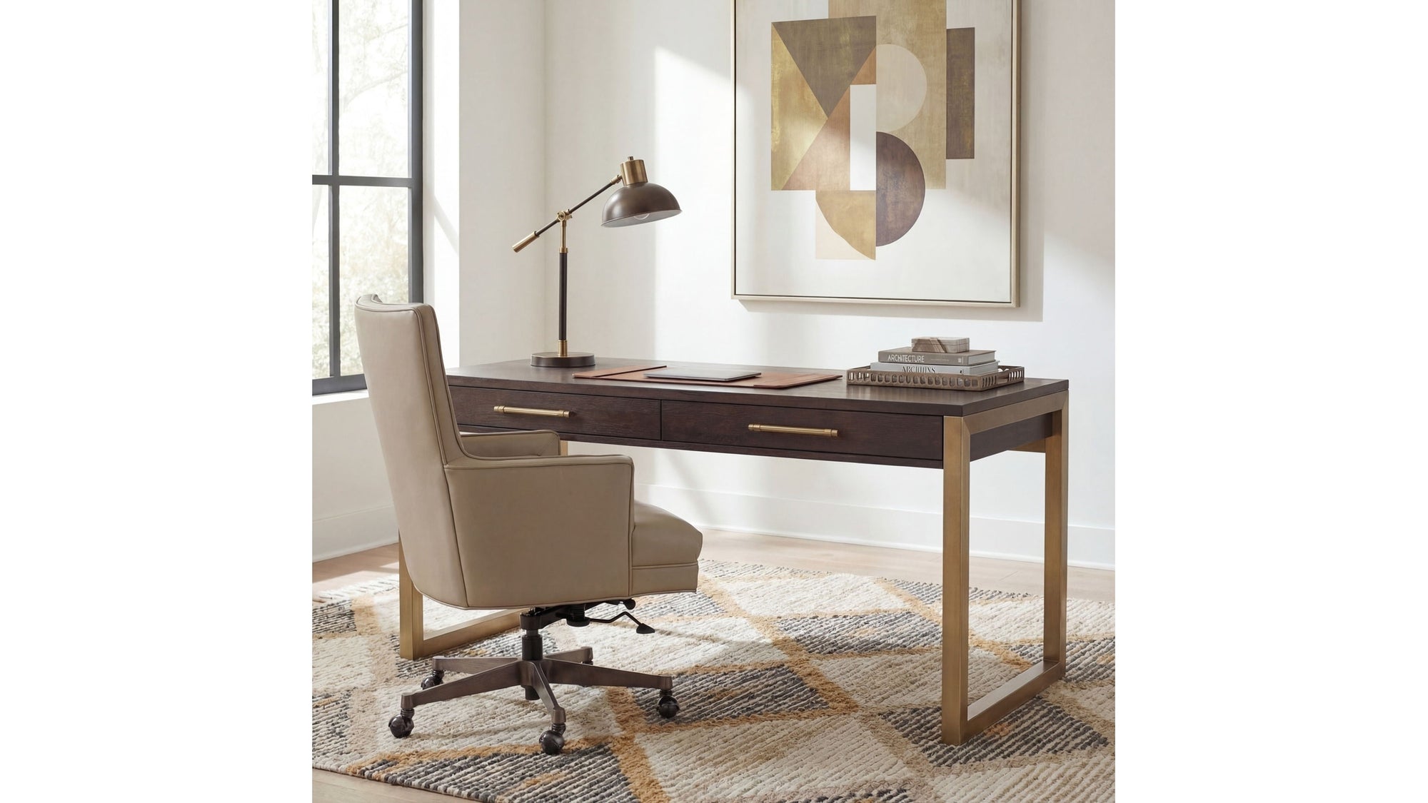 Curata - Short Left / Right / Freestanding Desk - Dark Brown