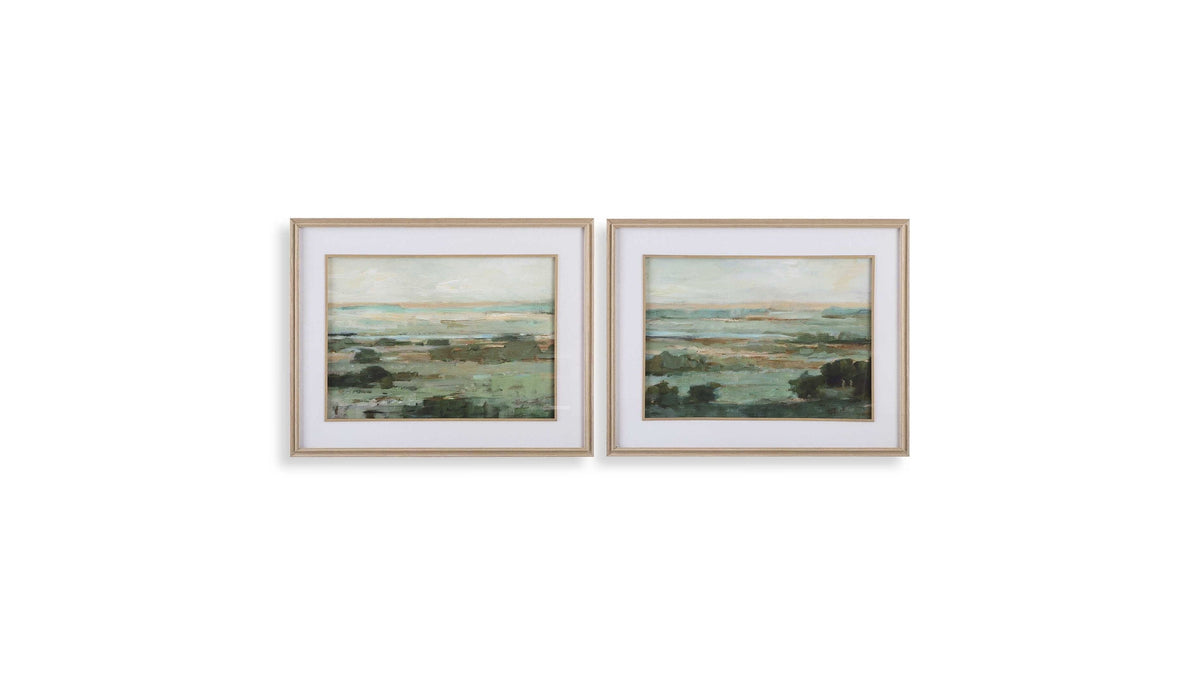 Warm - Valley Framed Prints (Set of 2) - Light Brown