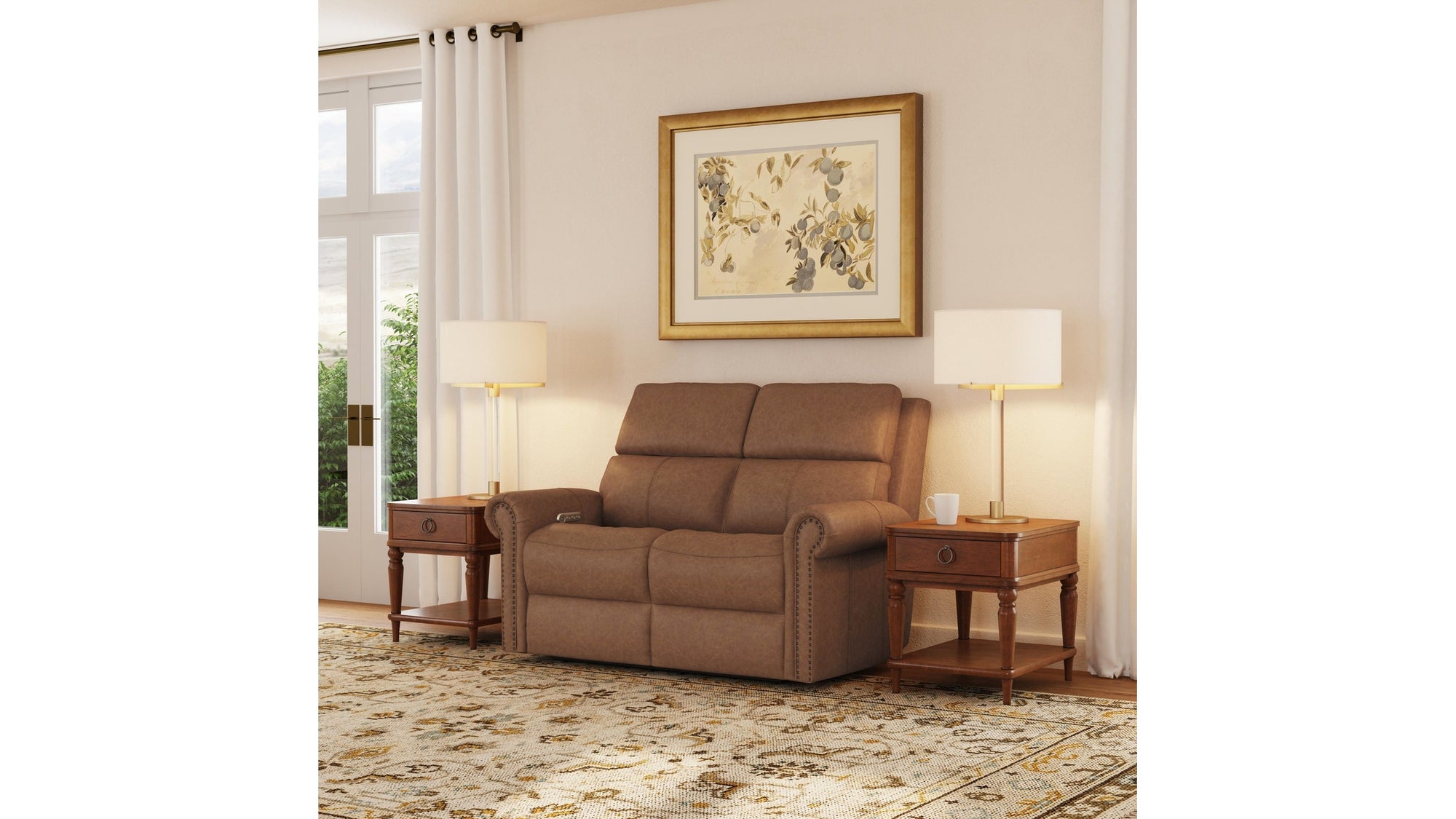 Bernard - Loveseat With Nailhead Trim