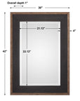Staveley - Rustic Mirror - Black